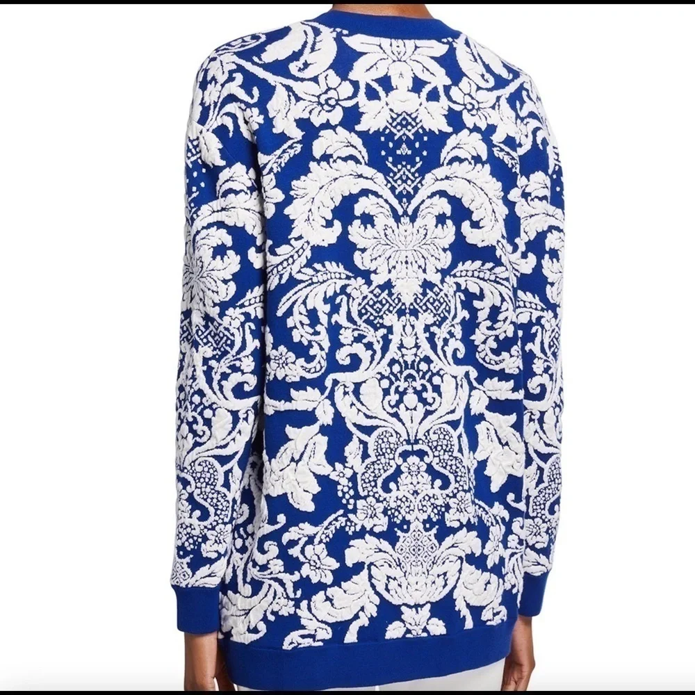 ALICE + OLIVIA Bradford Jacquard Grandpa Cardigan - Picture 4 of 9